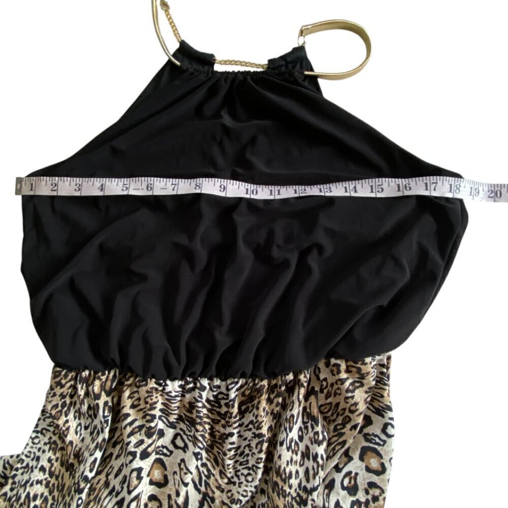 MSK Sleeveless Leopard Print Maxi Dress Sz M - Picture 6 of 10